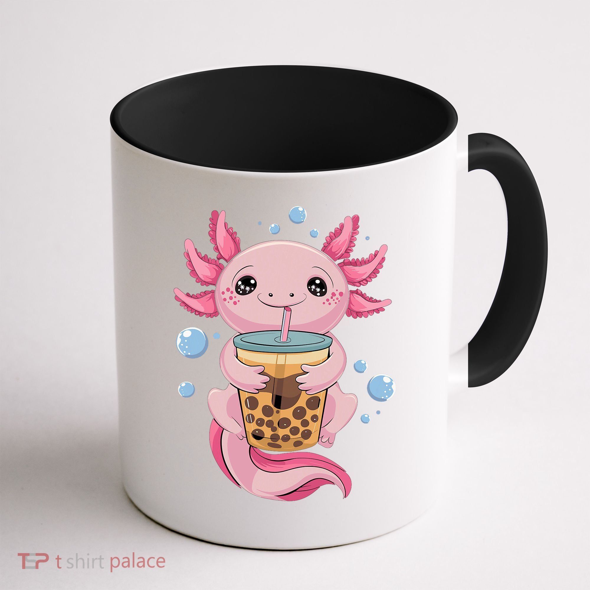 Axolotl Boba Tea Bubble Tea Kawaii Axolotl Coffee Mug