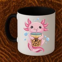 Axolotl Boba Tea Bubble Tea Kawaii Axolotl Coffee Mug thumb 2