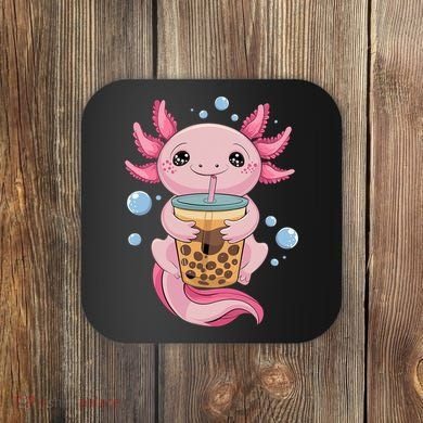 Axolotl Boba Tea Bubble Tea Kawaii Axolotl Coaster