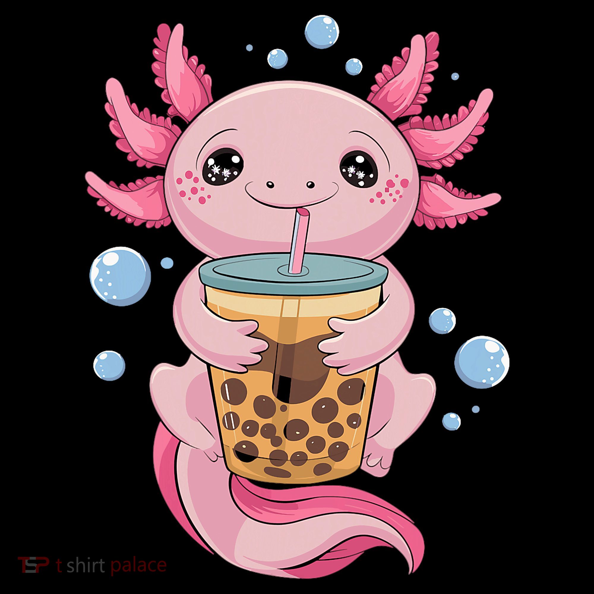 Axolotl Boba Tea Bubble Tea Kawaii Axolotl Coaster