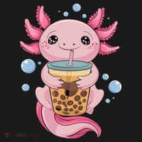Axolotl Boba Tea Bubble Tea Kawaii Axolotl Women's Hoodie thumb 2