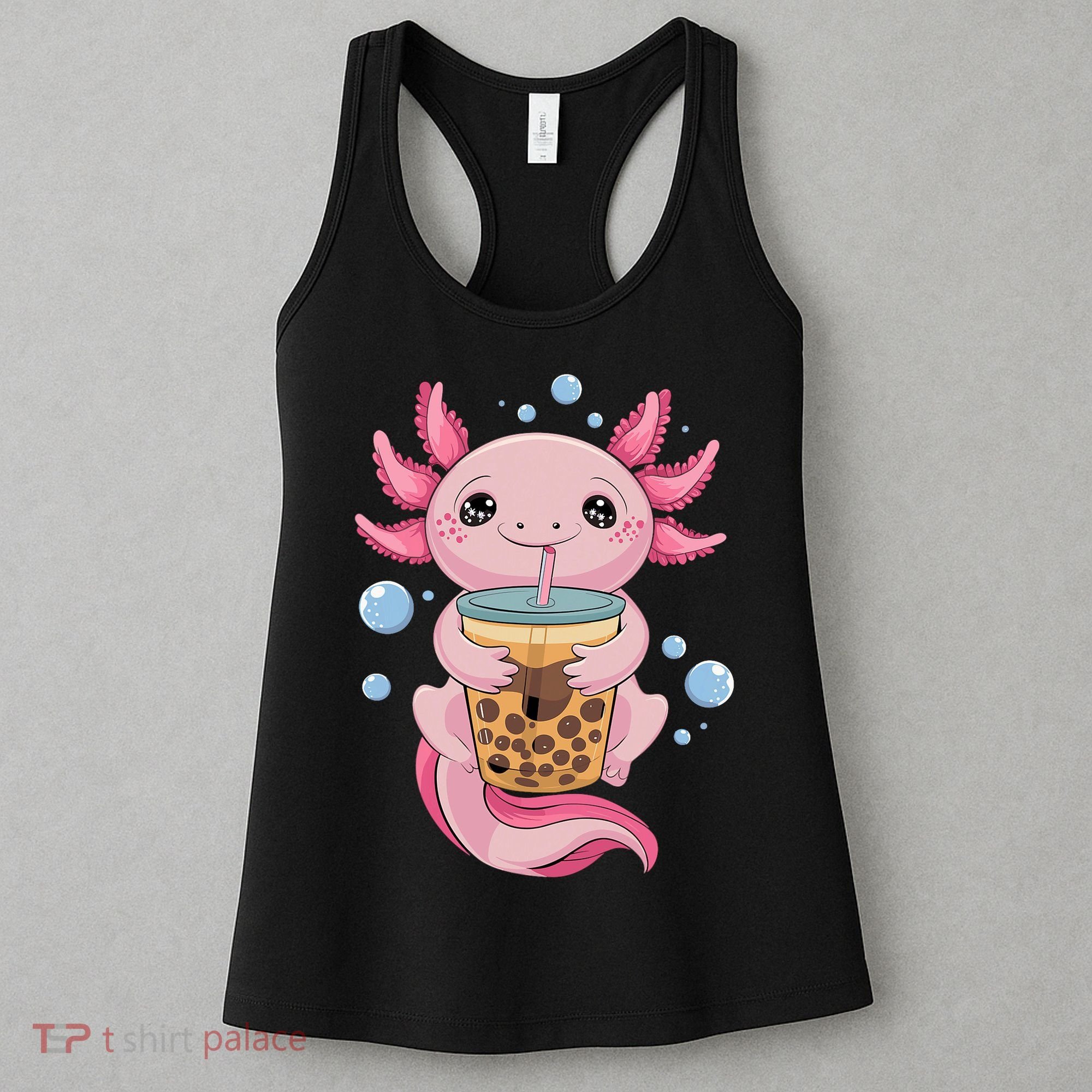Axolotl Boba Tea Bubble Tea Kawaii Axolotl Women's Tank Top