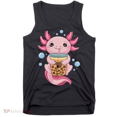 Axolotl Boba Tea Bubble Tea Kawaii Axolotl Tank Top