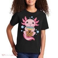 Axolotl Boba Tea Bubble Tea Kawaii Axolotl Kids T-Shirt thumb 2