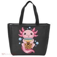 Axolotl Boba Tea Bubble Tea Kawaii Axolotl Tote Bag thumb 0