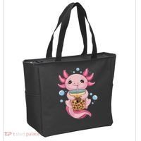 Axolotl Boba Tea Bubble Tea Kawaii Axolotl Tote Bag thumb 2
