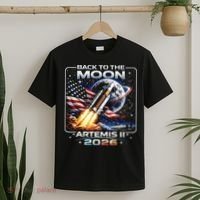Artemis Back To The Moon 2026 USA Flag T-Shirt thumb 2