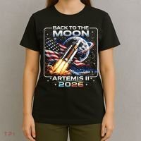 Artemis Back To The Moon 2026 USA Flag T-Shirt thumb 4
