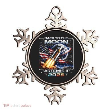 Artemis Back To The Moon 2026 USA Flag Ornament