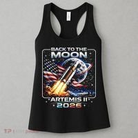 Artemis Back To The Moon 2026 USA Flag Women's Tank Top thumb 3
