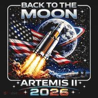 Artemis Back To The Moon 2026 USA Flag Women's Tank Top thumb 5