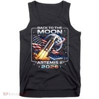 Artemis Back To The Moon 2026 USA Flag Tank Top thumb 0