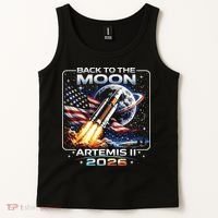 Artemis Back To The Moon 2026 USA Flag Tank Top thumb 2