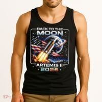 Artemis Back To The Moon 2026 USA Flag Tank Top thumb 3
