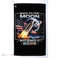 Artemis Back To The Moon 2026 USA Flag Golf Towel thumb 0