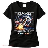 Artemis Back To The Moon 2026 USA Flag Women's T-Shirt thumb 0