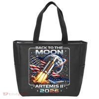 Artemis Back To The Moon 2026 USA Flag Tote Bag thumb 0