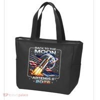 Artemis Back To The Moon 2026 USA Flag Tote Bag thumb 3