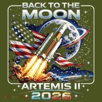 Artemis Back To The Moon 2026 USA Flag The Baniff Cuffed Pom Beanie thumb 2