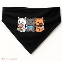 Anime Boba Tea Bubble Tea Gaming Gamer Ramen Cat USA-Made Doggie Bandana thumb 0