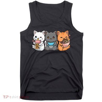 Anime Boba Tea Bubble Tea Gaming Gamer Ramen Cat Tank Top