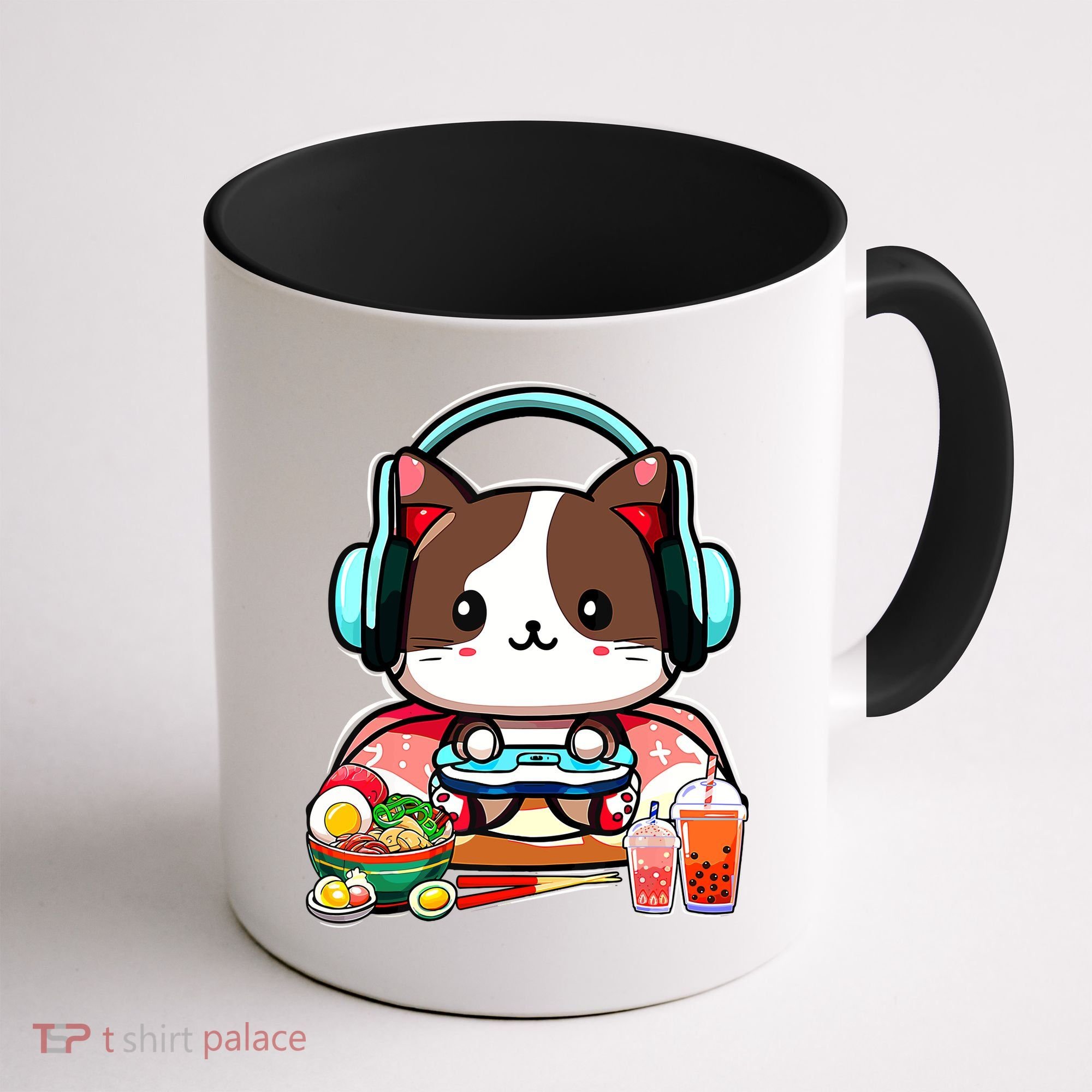 Anime Boba Tea Bubble Tea Gaming Gamer Ramen Cat Coffee Mug
