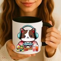 Anime Boba Tea Bubble Tea Gaming Gamer Ramen Cat Coffee Mug thumb 3