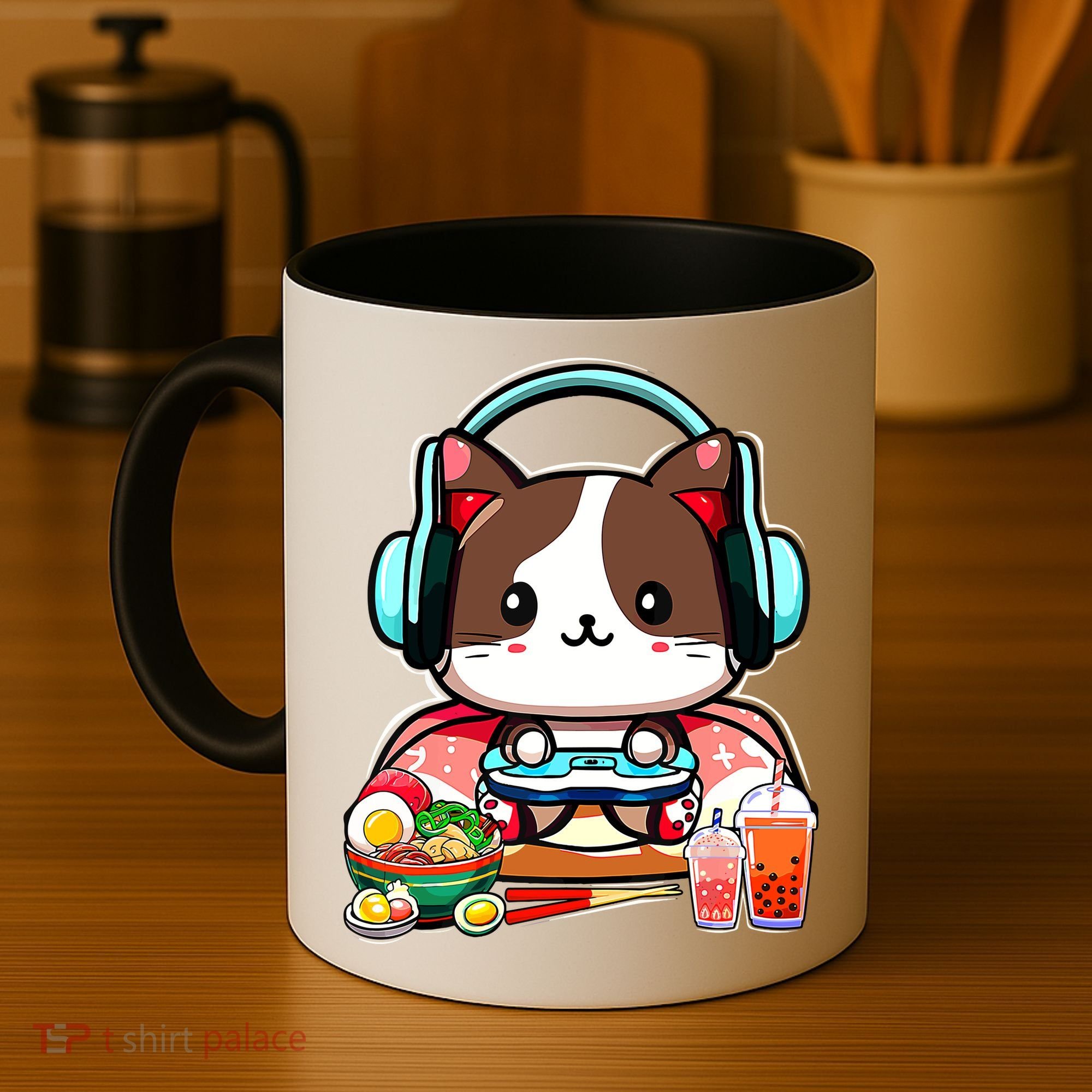 Anime Boba Tea Bubble Tea Gaming Gamer Ramen Cat Coffee Mug