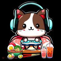 Anime Boba Tea Bubble Tea Gaming Gamer Ramen Cat Coffee Mug thumb 5