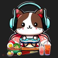 Anime Boba Tea Bubble Tea Gaming Gamer Ramen Cat Beanie thumb 2