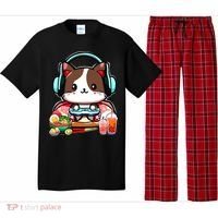 Anime Boba Tea Bubble Tea Gaming Gamer Ramen Cat Pajama Set thumb 0