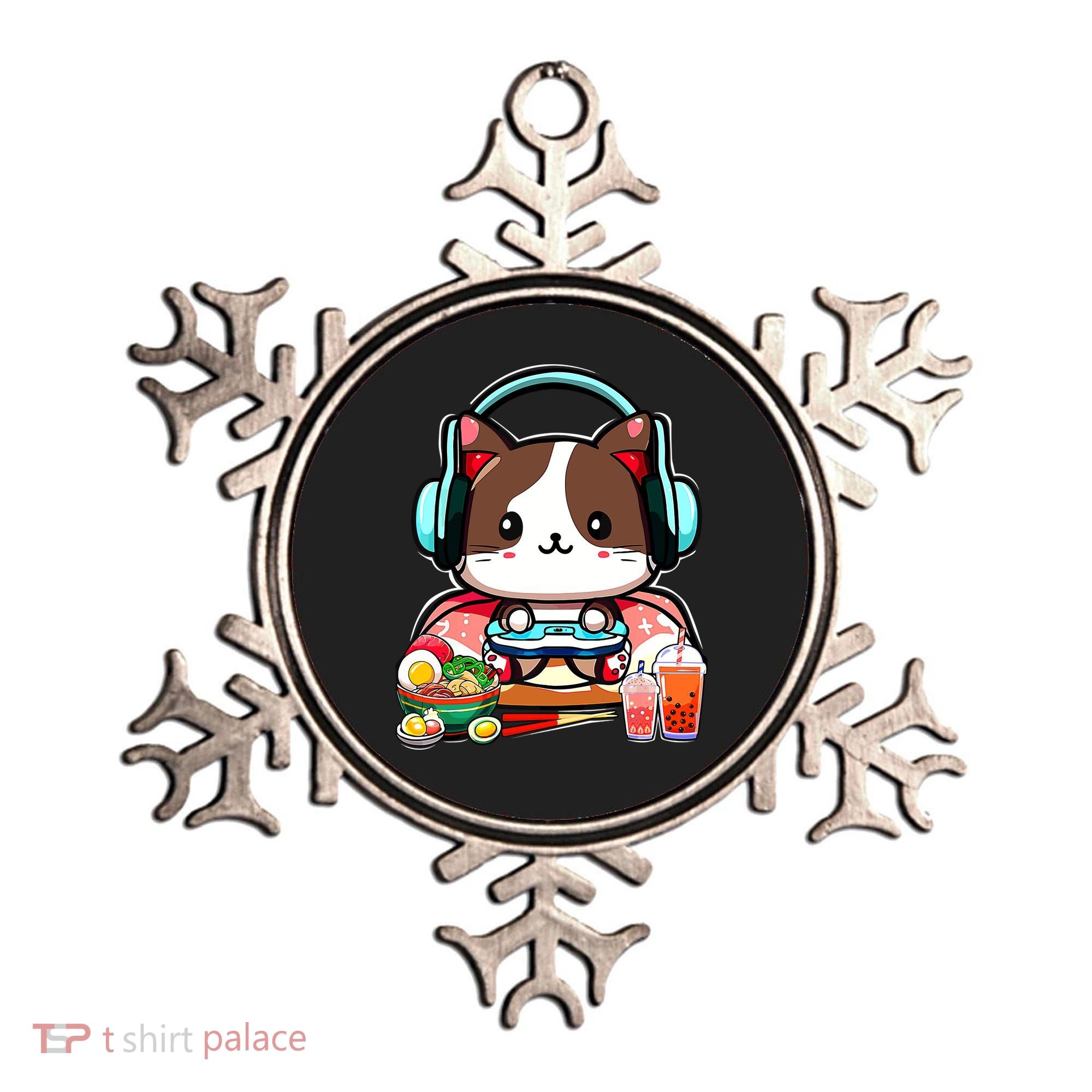 Anime Boba Tea Bubble Tea Gaming Gamer Ramen Cat Ornament