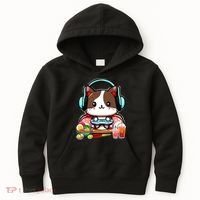 Anime Boba Tea Bubble Tea Gaming Gamer Ramen Cat Kids Hoodie thumb 0