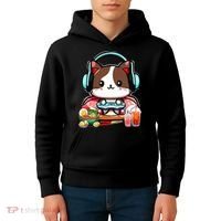 Anime Boba Tea Bubble Tea Gaming Gamer Ramen Cat Kids Hoodie thumb 4