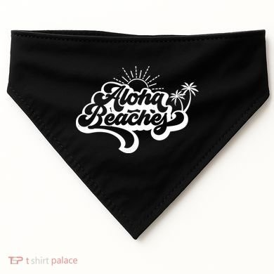 Aloha Beaches Tropical Vacation USA-Made Doggie Bandana