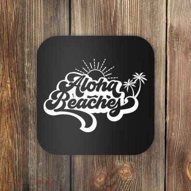 Aloha Beaches Tropical Vacation Coaster