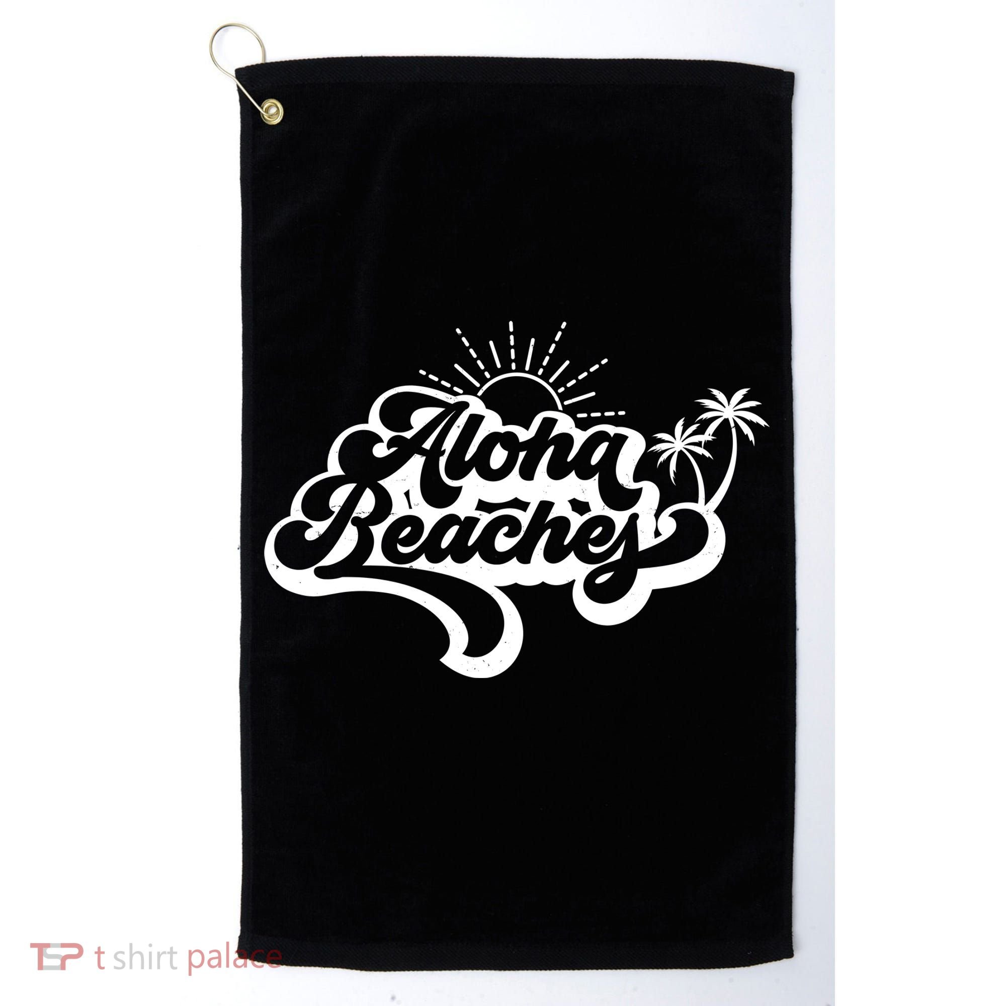 Aloha Beaches Tropical Vacation Golf Towel