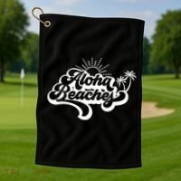 Aloha Beaches Tropical Vacation Golf Towel thumb 1
