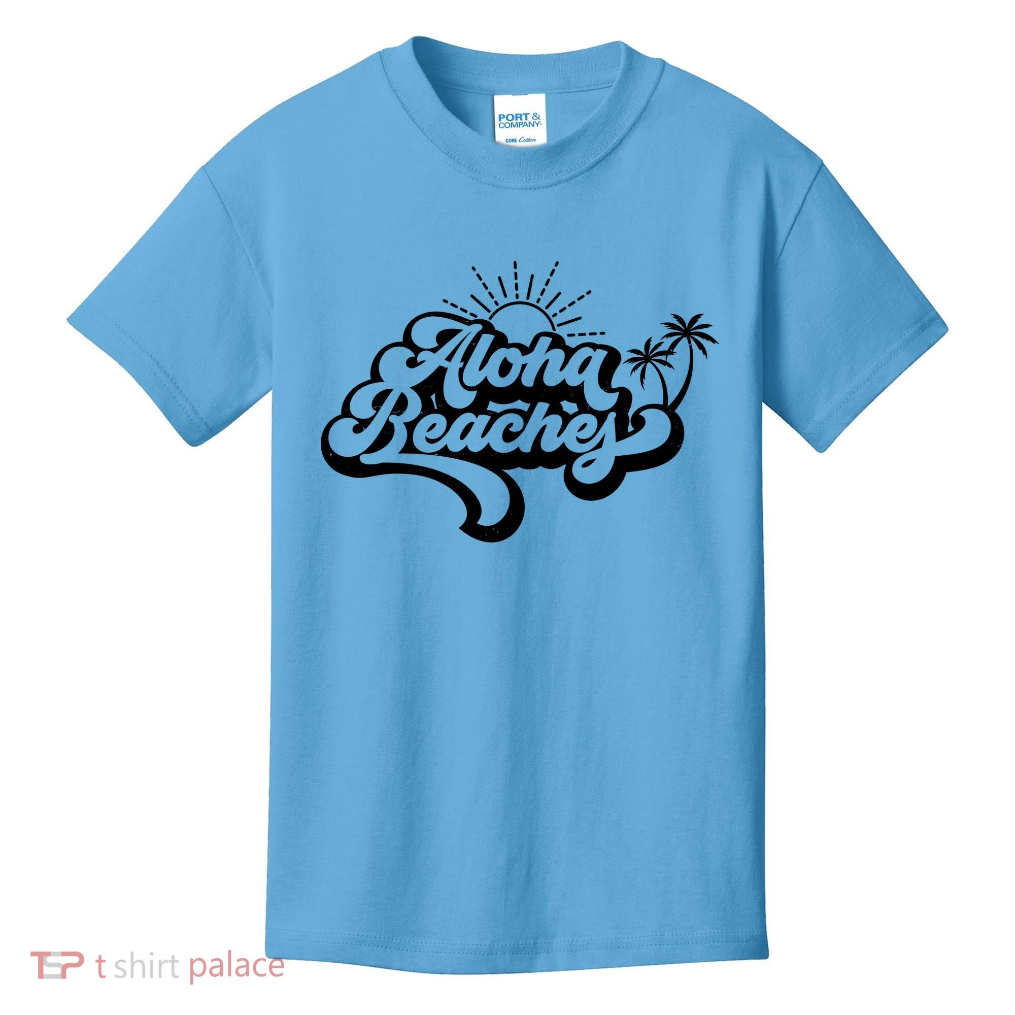 Aloha Beaches Tropical Vacation Kids T-Shirt