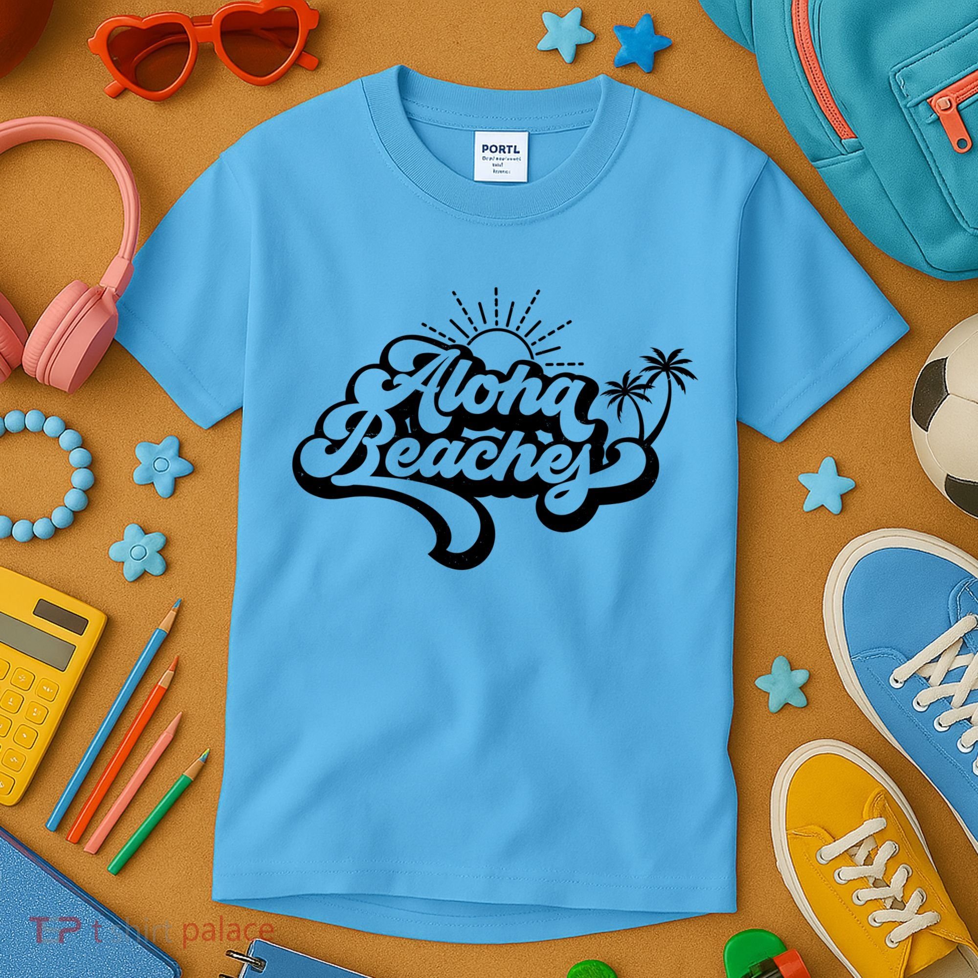 Aloha Beaches Tropical Vacation Kids T-Shirt