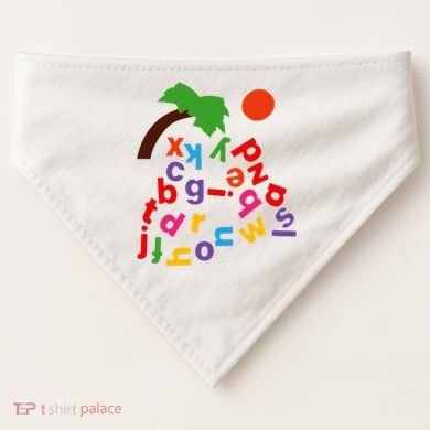 Alphabet Boom Tree USA-Made Doggie Bandana