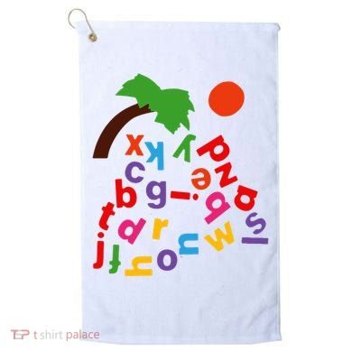Alphabet Boom Tree Golf Towel