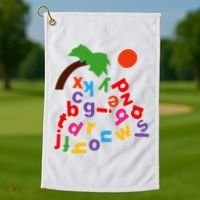 Alphabet Boom Tree Golf Towel thumb 1