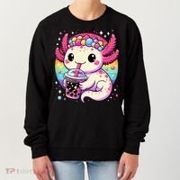 Axolotl Boba Tea Kawaii Neko Japanese Bubble Tea  Women's Sweatshirt thumb 0