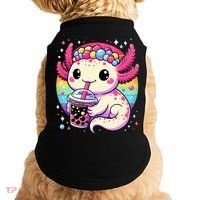 Axolotl Boba Tea Kawaii Neko Japanese Bubble Tea  Doggie Tank thumb 0