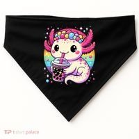 Axolotl Boba Tea Kawaii Neko Japanese Bubble Tea  USA-Made Doggie Bandana thumb 0