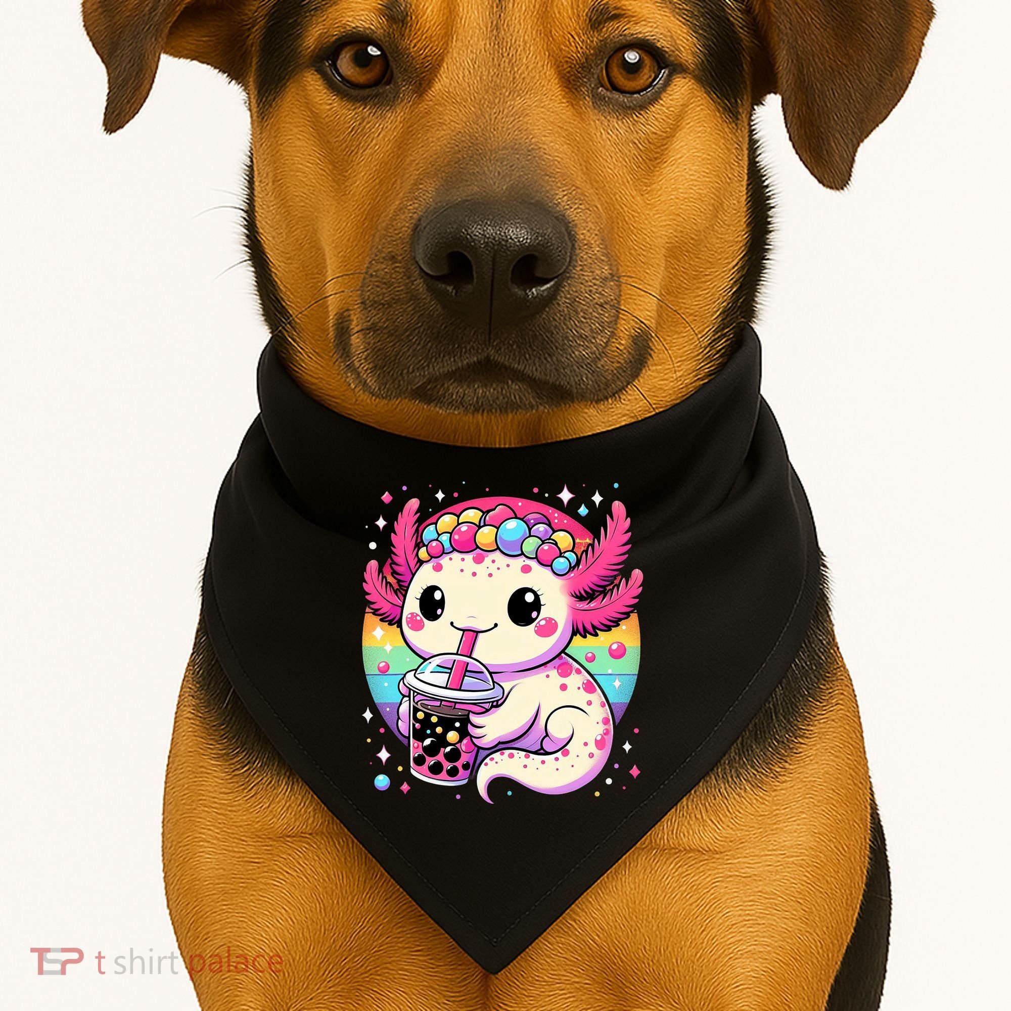 Axolotl Boba Tea Kawaii Neko Japanese Bubble Tea  USA-Made Doggie Bandana