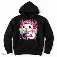 Axolotl Boba Tea Kawaii Neko Japanese Bubble Tea  Hoodie thumb 0