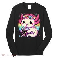 Axolotl Boba Tea Kawaii Neko Japanese Bubble Tea  Long Sleeve Shirt thumb 0