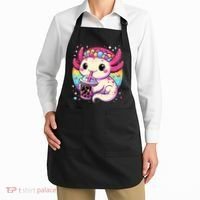 Axolotl Boba Tea Kawaii Neko Japanese Bubble Tea  Apron thumb 2